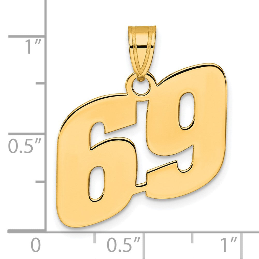 Charlie & Co Jewelry | 14k Polished Block Number 69 Pendant - Model BN69