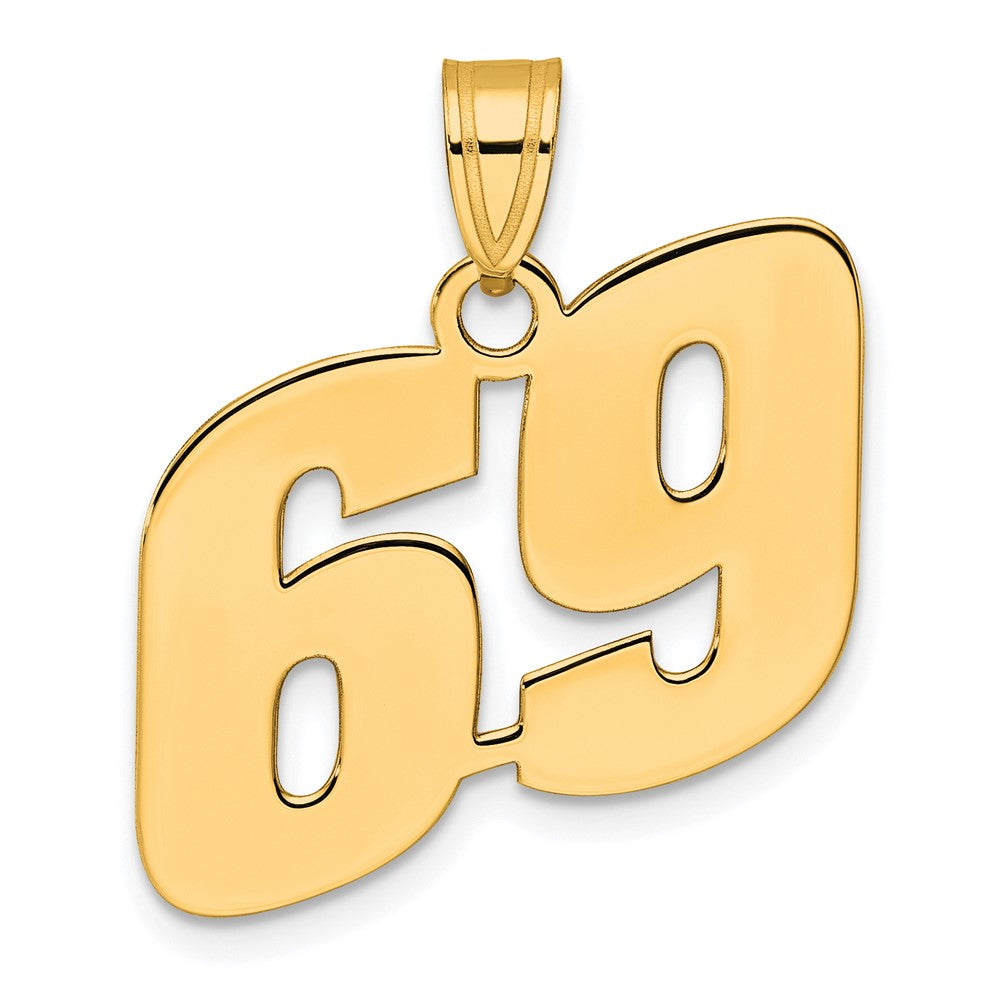 Charlie & Co Jewelry | 14k Polished Block Number 69 Pendant - Model BN69