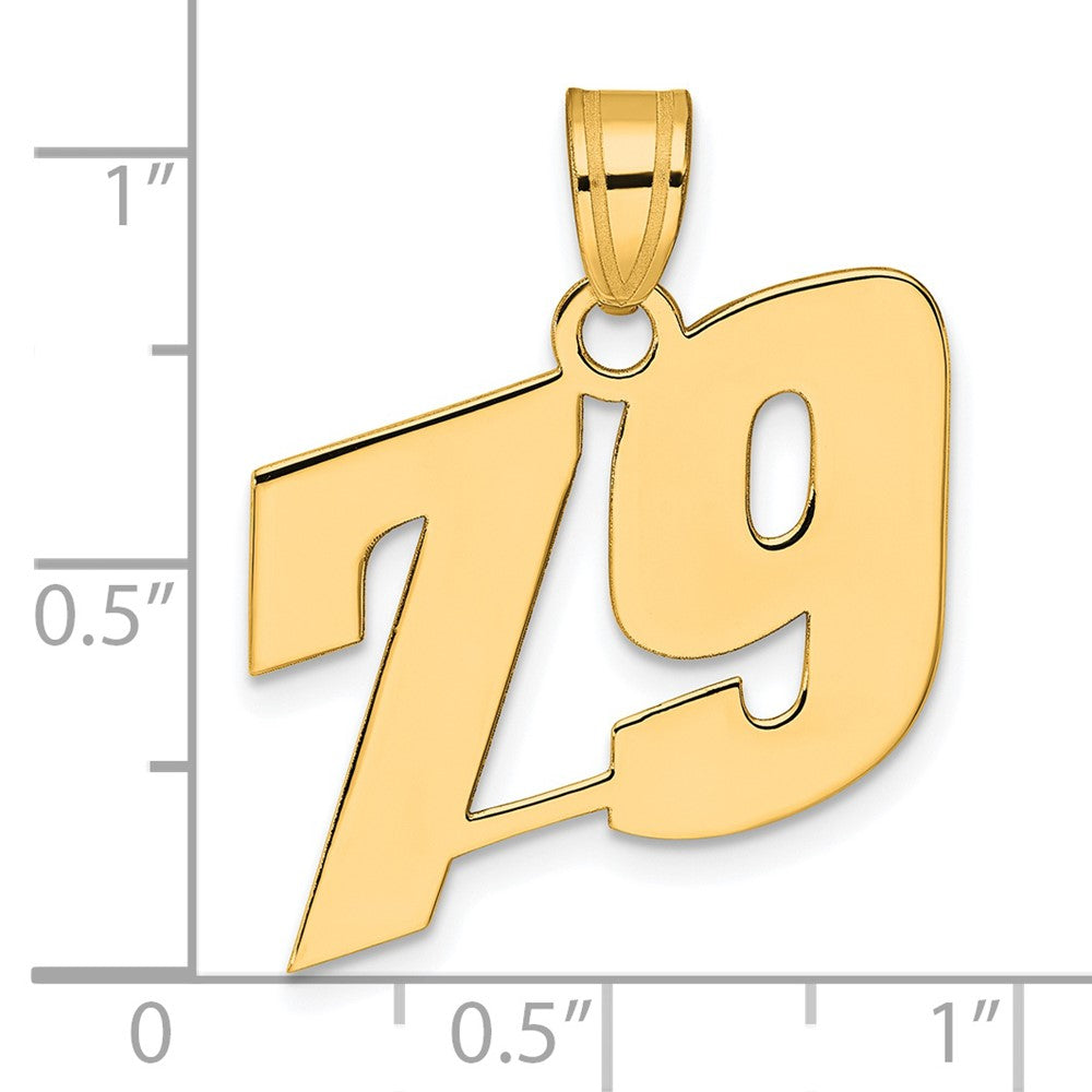 Charlie & Co Jewelry | 14k Polished Block Number 79 Pendant - Model BN79
