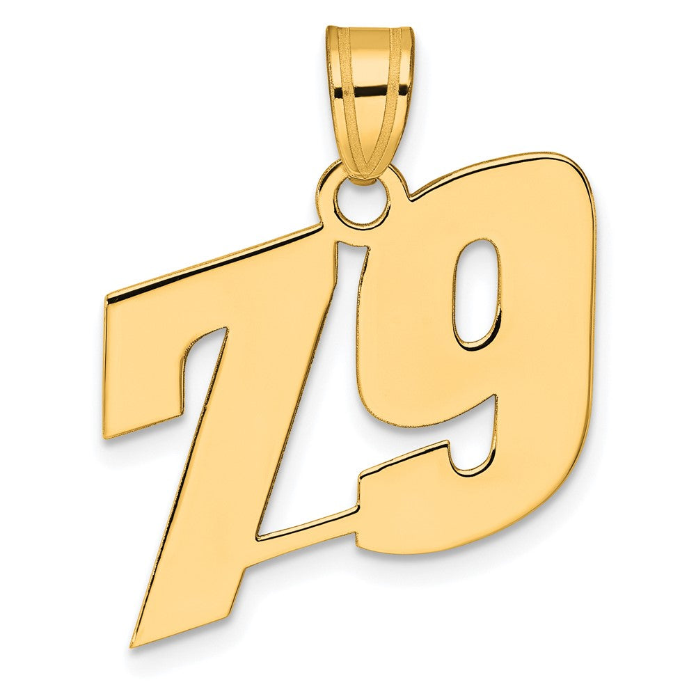 Charlie & Co Jewelry | 14k Polished Block Number 79 Pendant - Model BN79