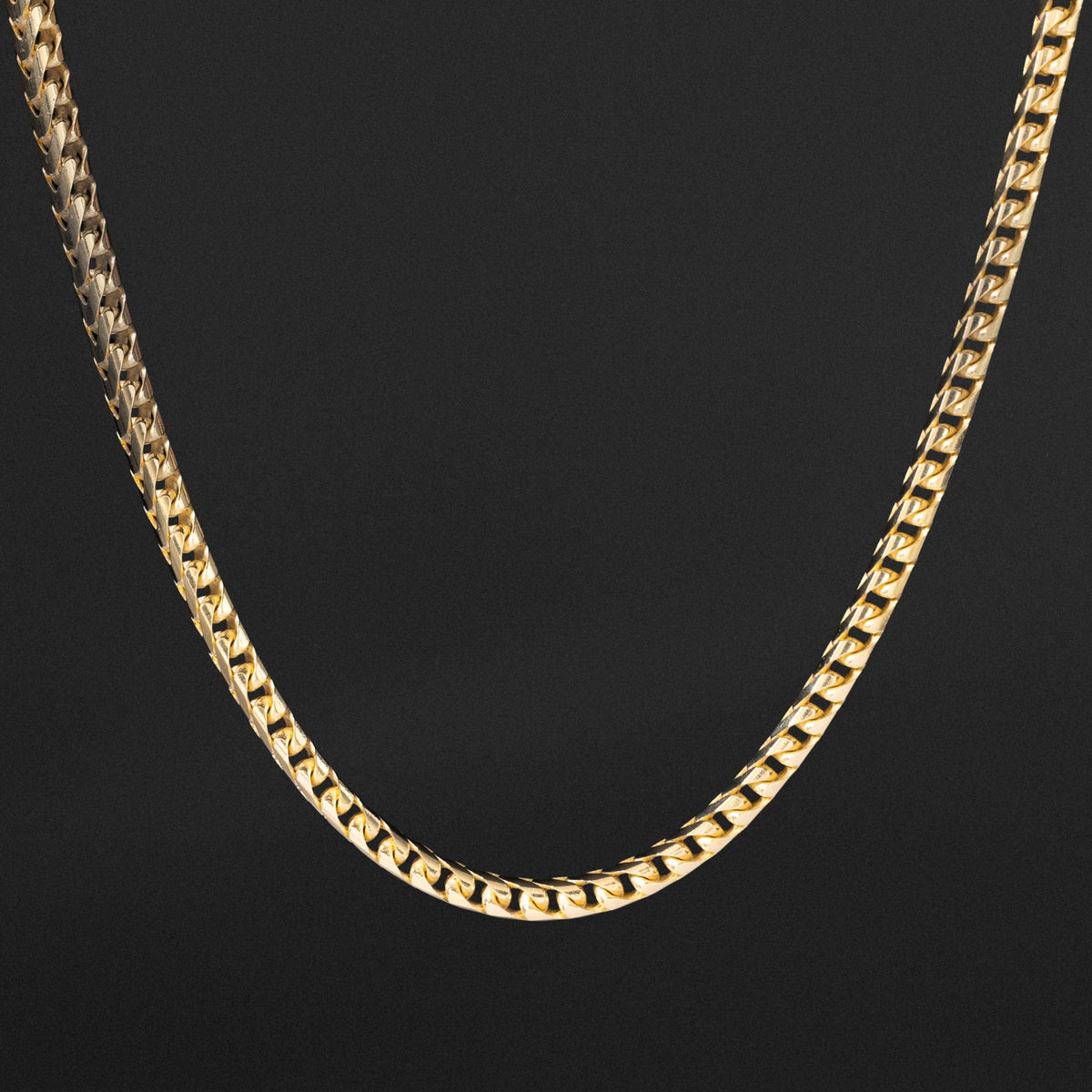 14K Gold 3.3mm Solid Italian Franco Chain - Model 0405