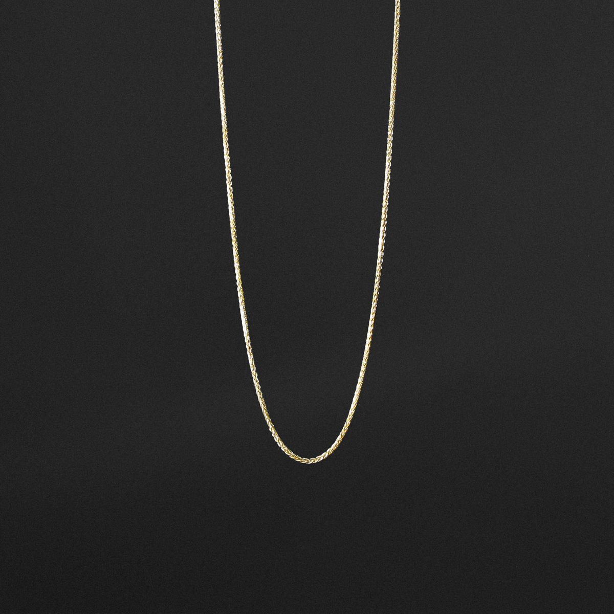 14K Gold 1mm Solid Wheat Link Chain - Model 0545