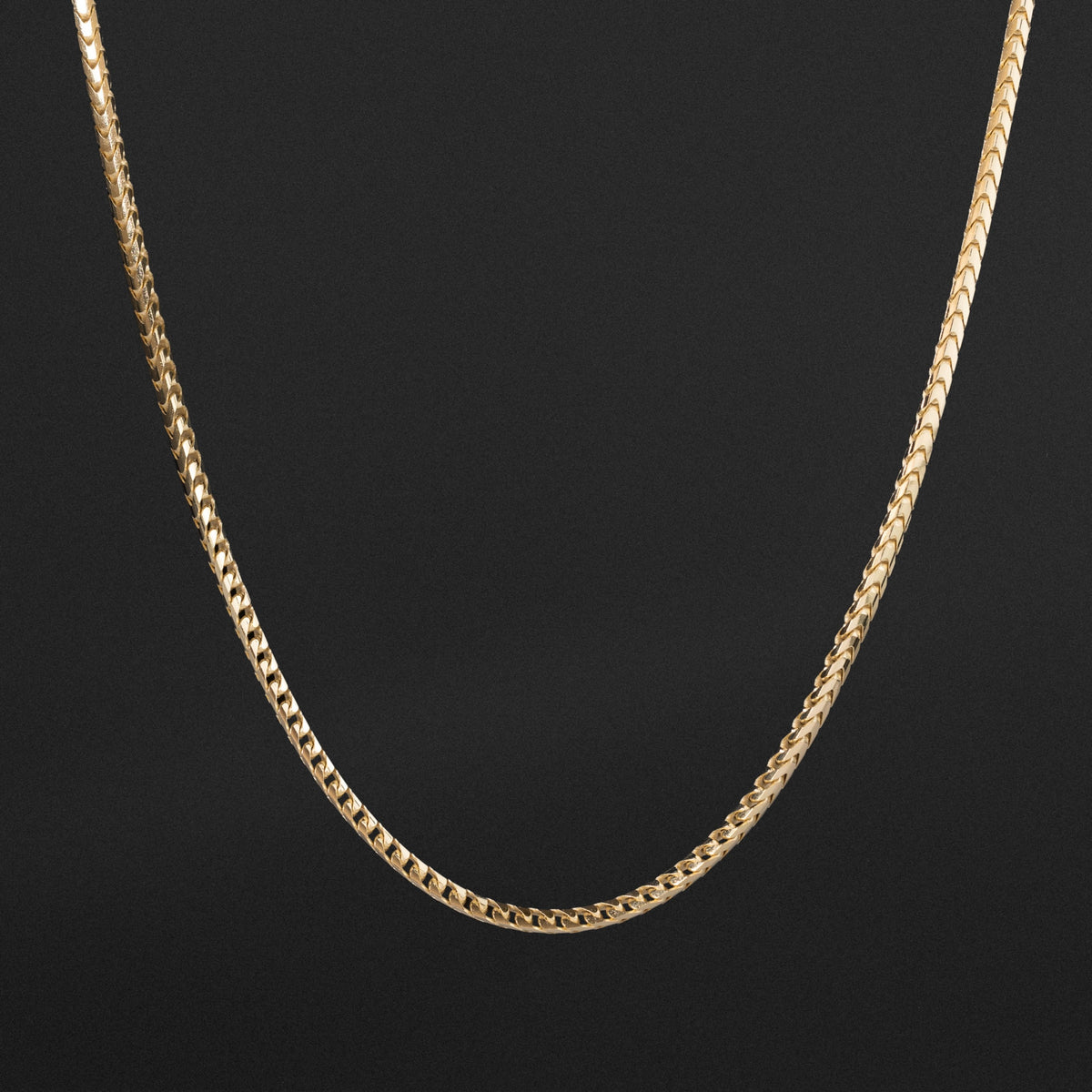 14K Gold 2.2mm Solid Italian Franco Chain - Model 0406