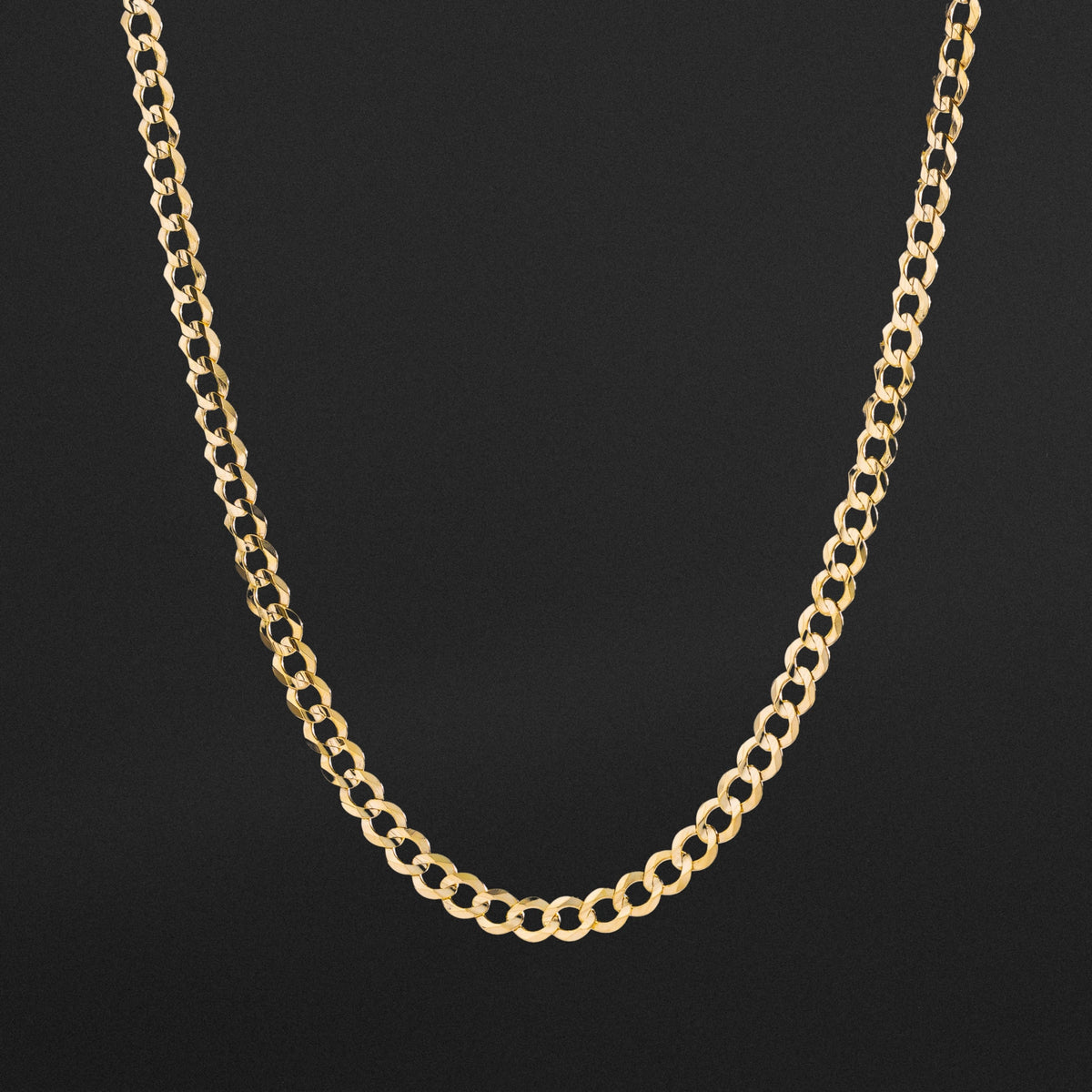 14k Gold 5.7mm Concave Curb Chain - Model CH-0107