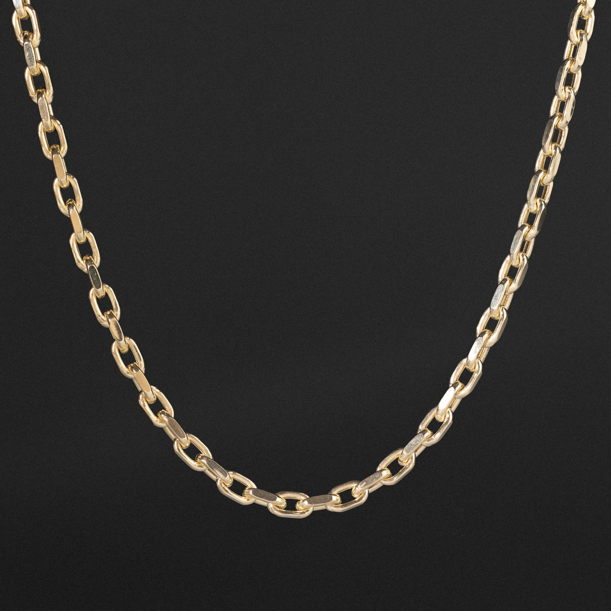 14k Gold 4.1mm Semi-Solid Cable Chain Model CH-0653