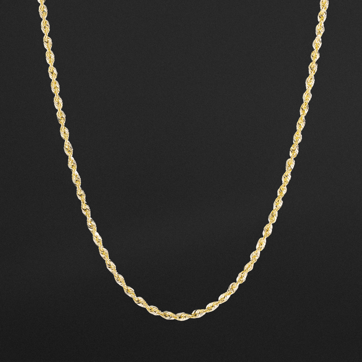 14k Gold 3.3mm French Hollow Rope Chain - Model CH-0529