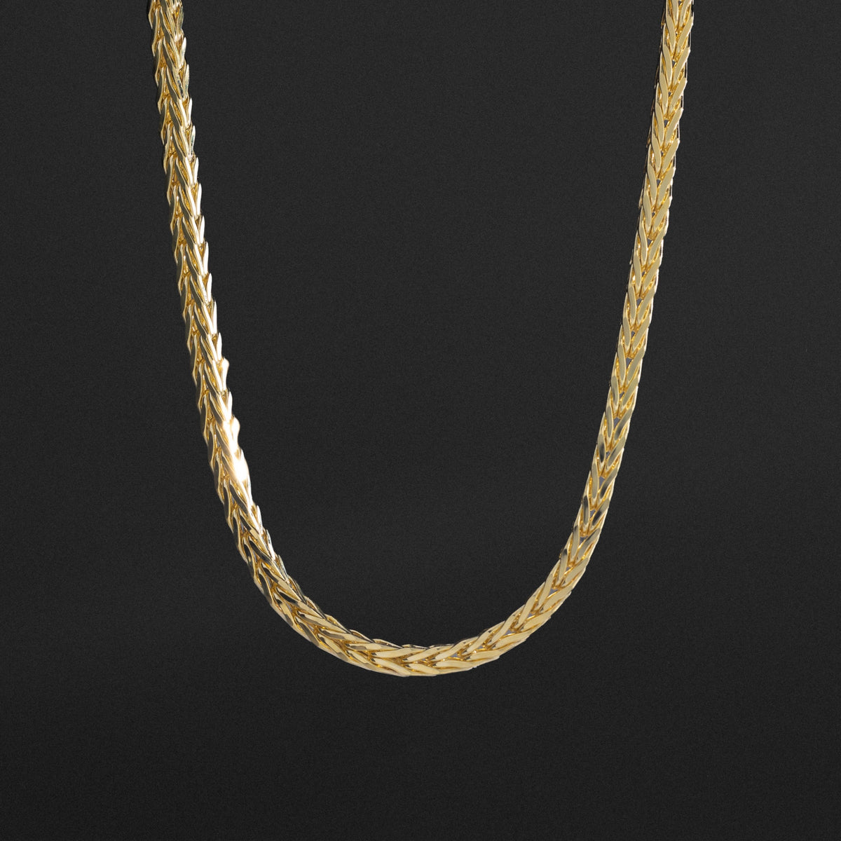 14k Gold 4.5mm Hollow Square Franco Chain - Model CH-0644