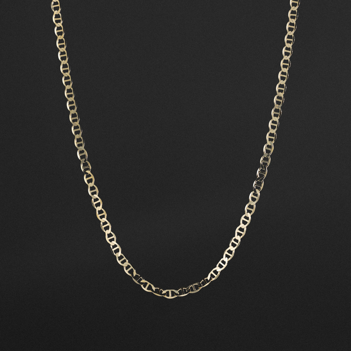 14k Gold 4.4mm Lightweight Flat Mariner Chain - Model CH-0331
