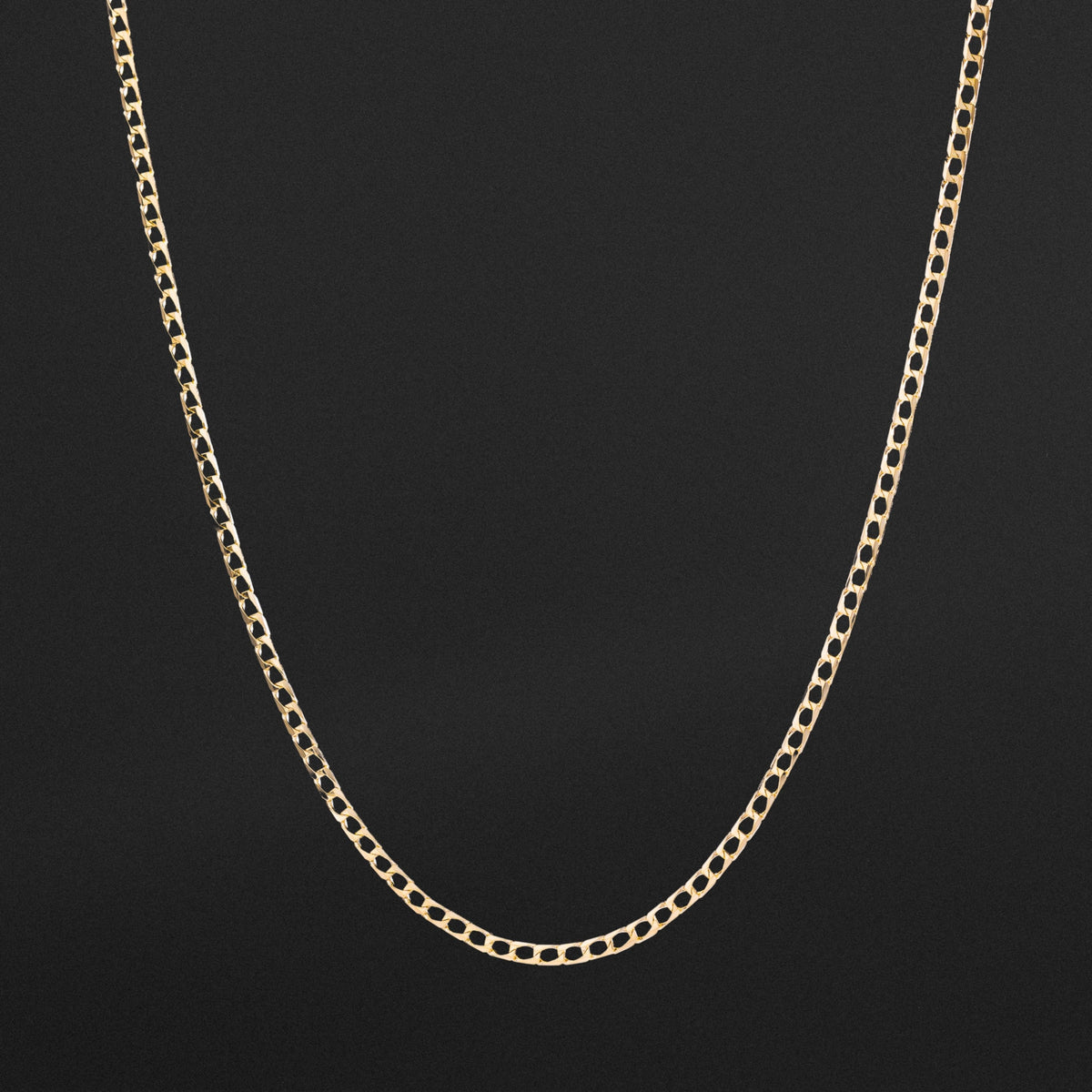 14k Gold 2.6mm Square Curb Chain - Model CH-0513