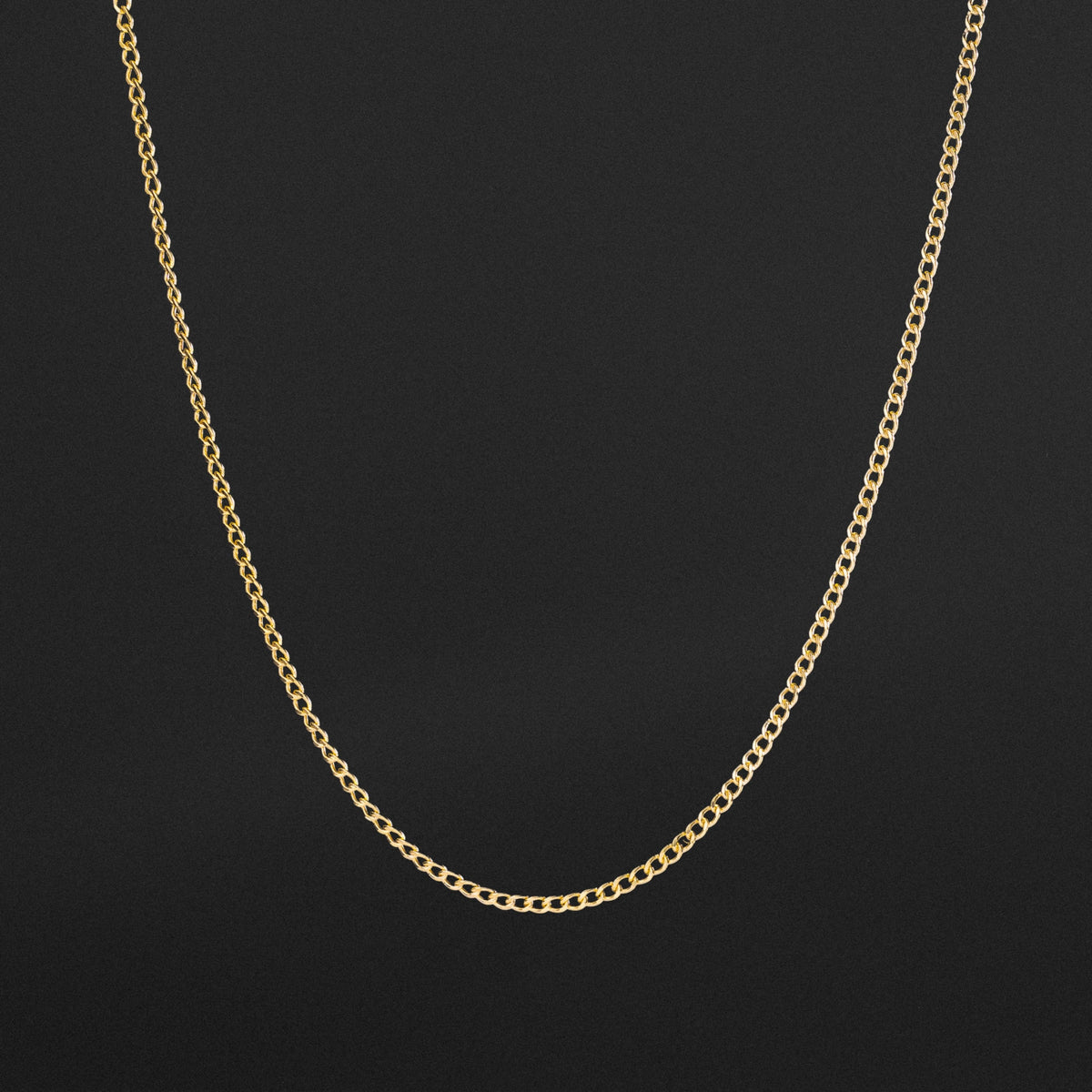 14k Gold 2.3mm Lightweight Curb Chain - Model CH-0167