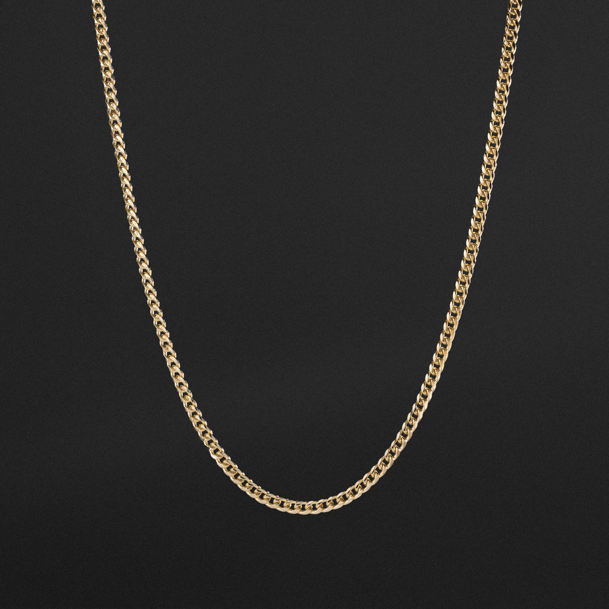 14k Gold 3.7mm Hollow Miami Cuban Chain - Model CH-0543