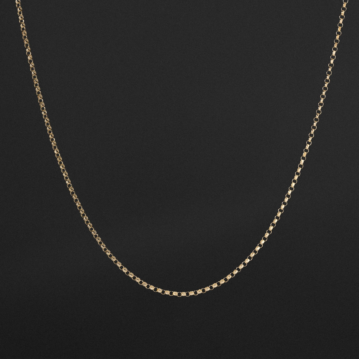 14K Gold 1.6mm Round Rolo Cable Chain - Model 0226