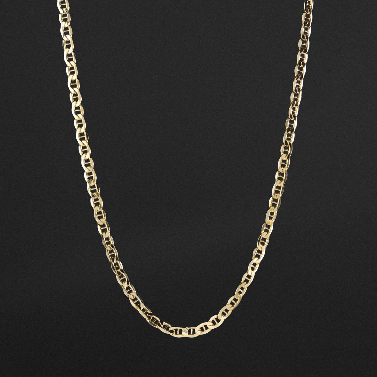 14k Gold 4.7mm Hollow Mariner Bevel Chain - Model CH-0534