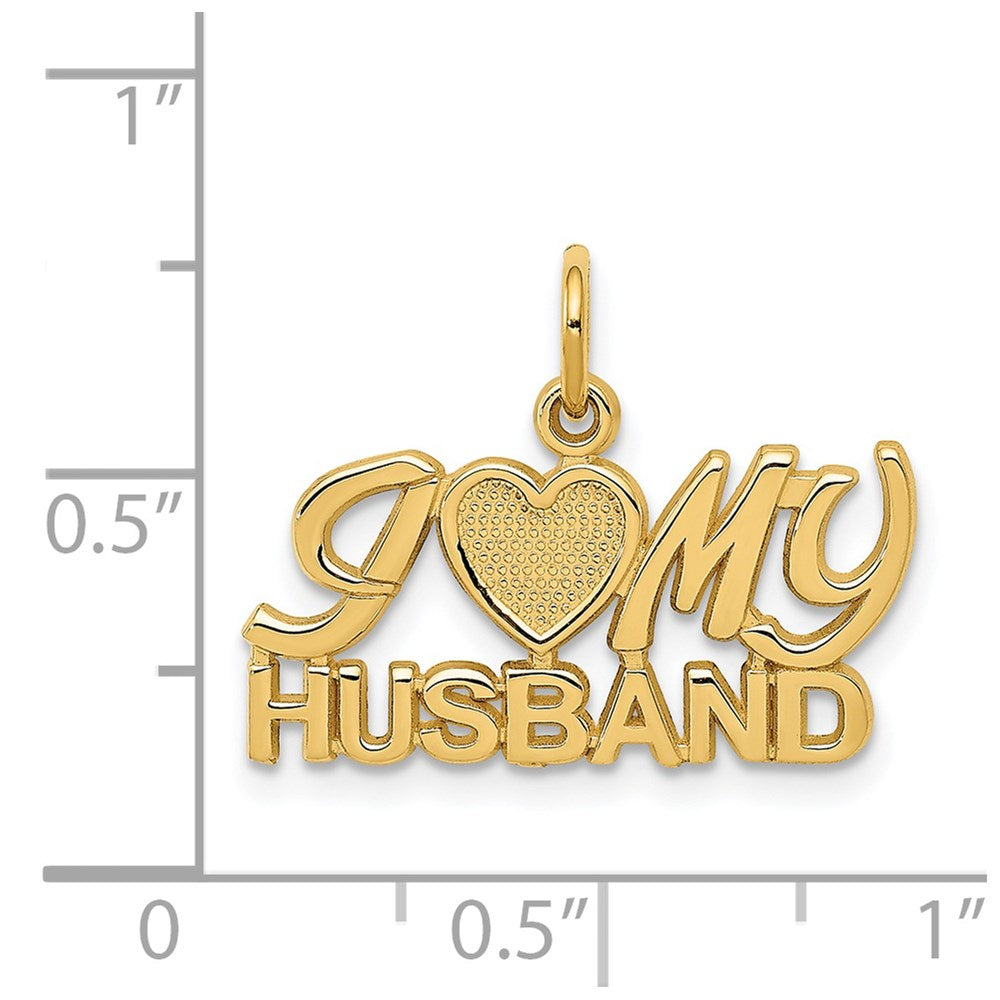 Gold I (Heart) MY HUSBAND Charm Necklace - Model C1038 - Charlie & Co. Jewelry