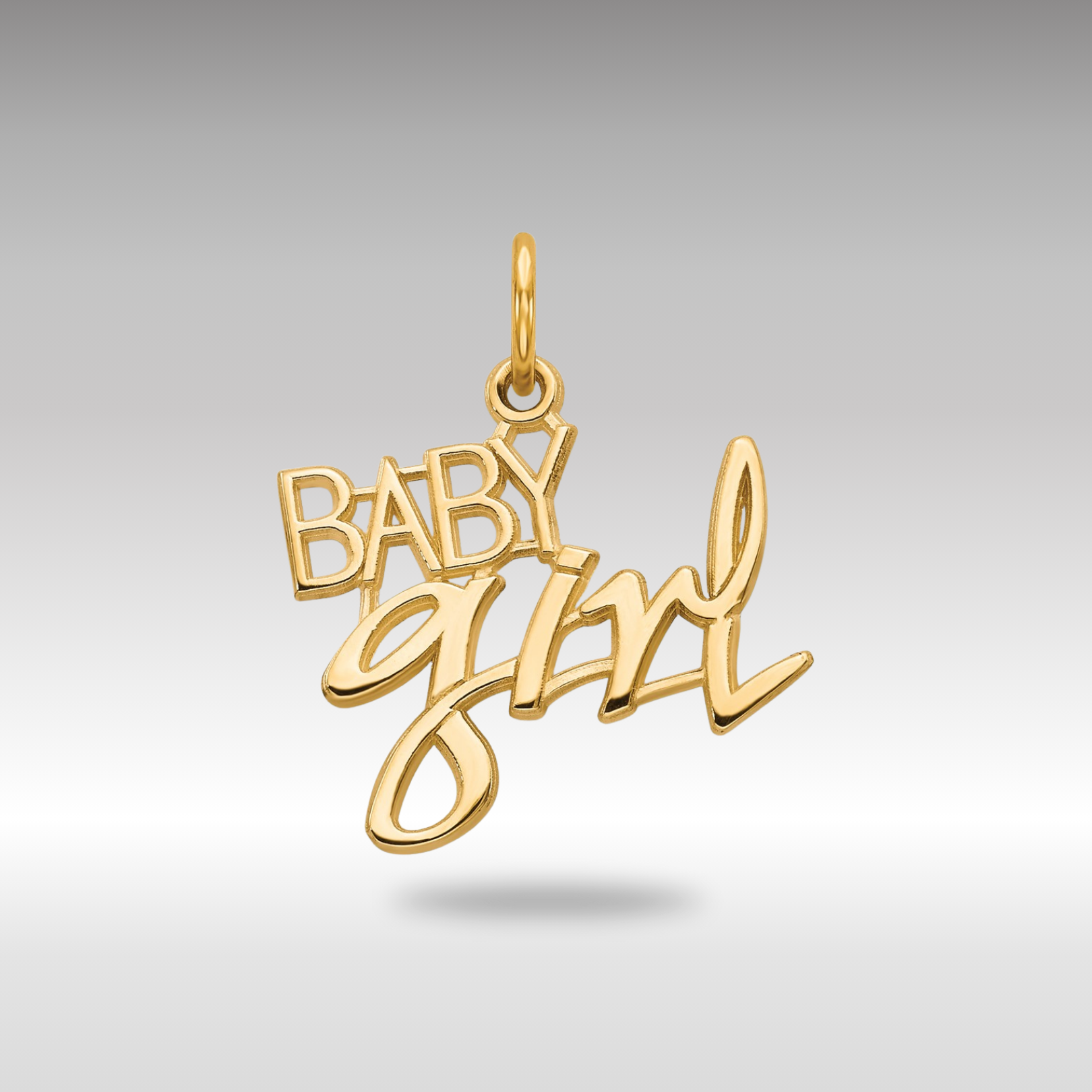 Gold BABY GIRL Charm Necklace - Model C1068 - Charlie & Co. Jewelry