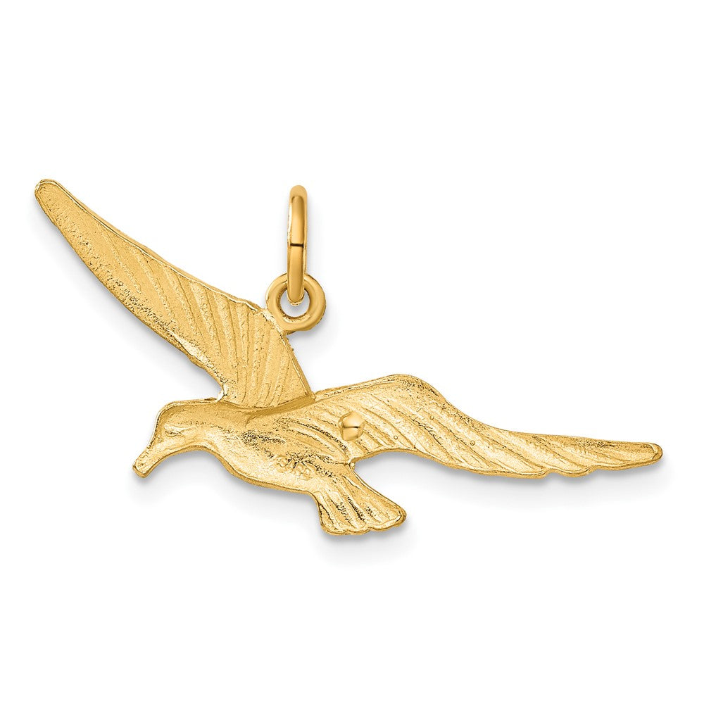 Gold Flying Seagull Necklace Pendant Model-C1204 - Charlie & Co. Jewelry