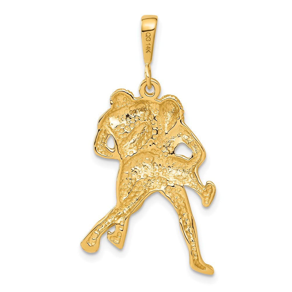 Charlie & Co Jewelry | 14k Satin And Diamond-cut Wrestlers Charm - Model C1241