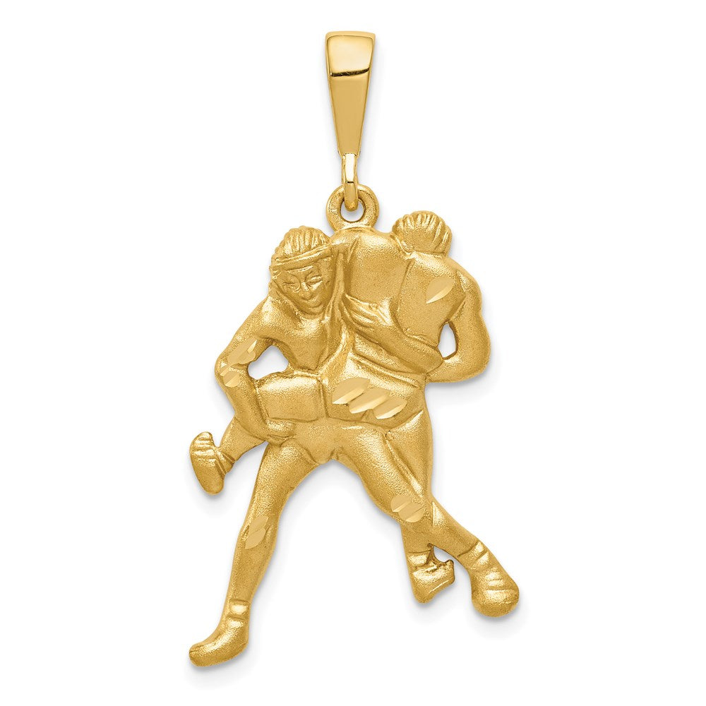 Charlie & Co Jewelry | 14k Satin And Diamond-cut Wrestlers Charm - Model C1241