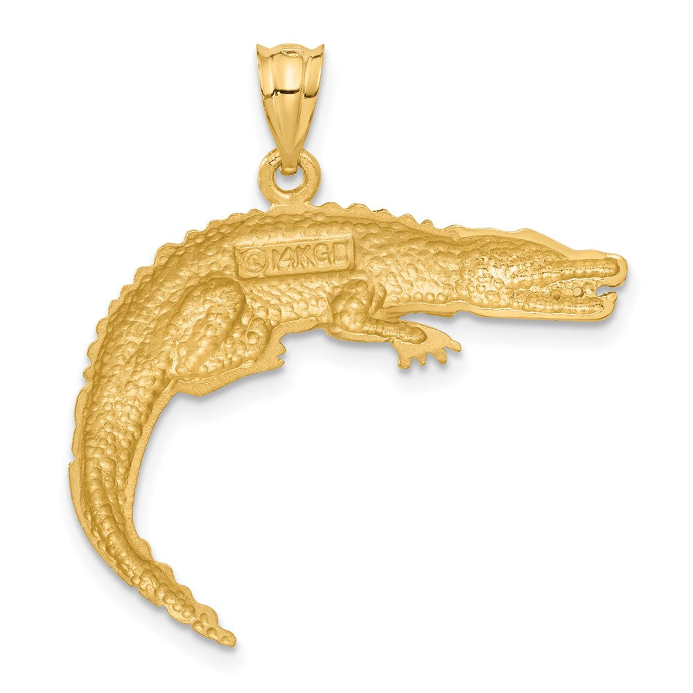 Gold Large Alligator Pendant Model-C128 - Charlie & Co. Jewelry
