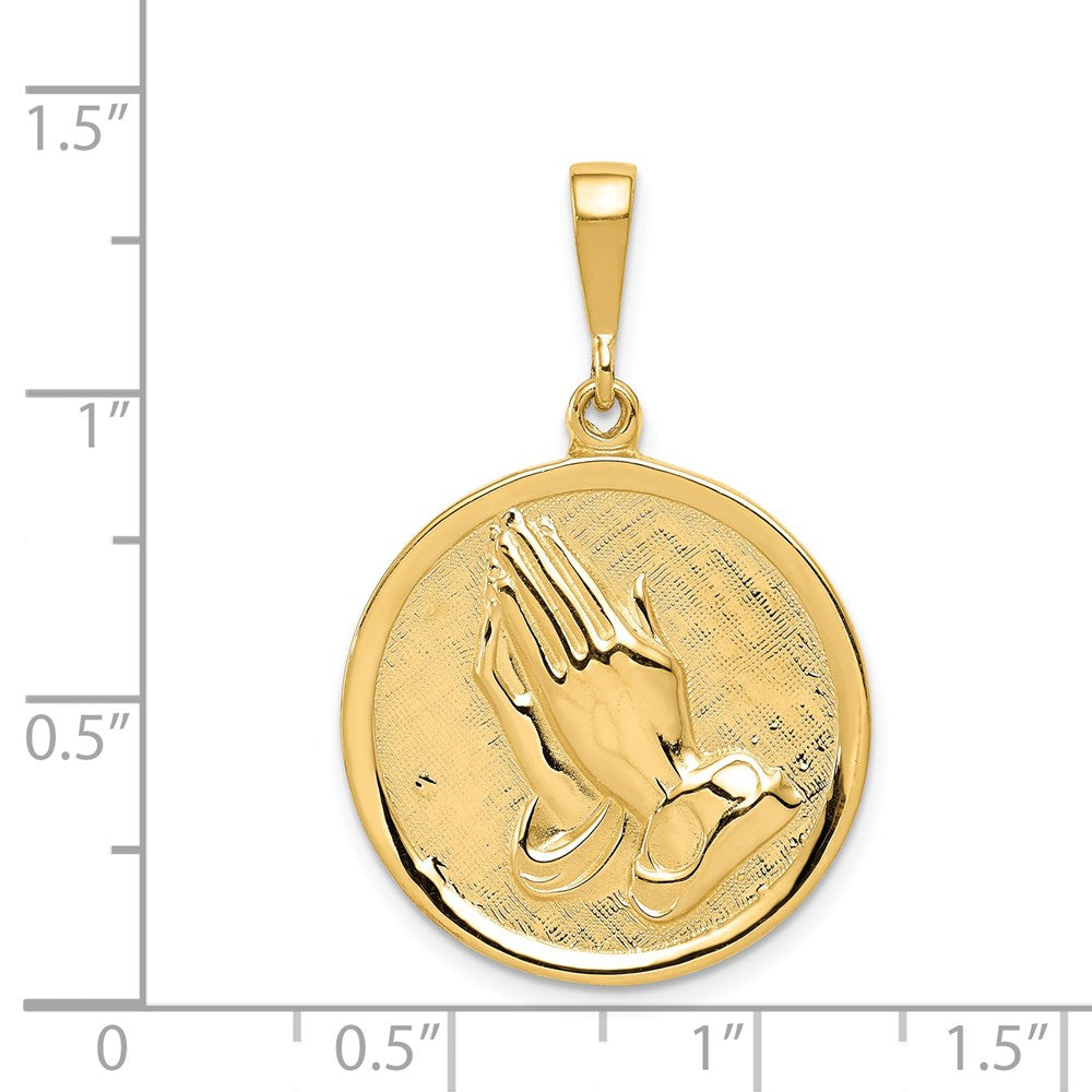Charlie & Co Jewelry | 14k Praying Hands And Serenity Prayer Pendant - Model C1308