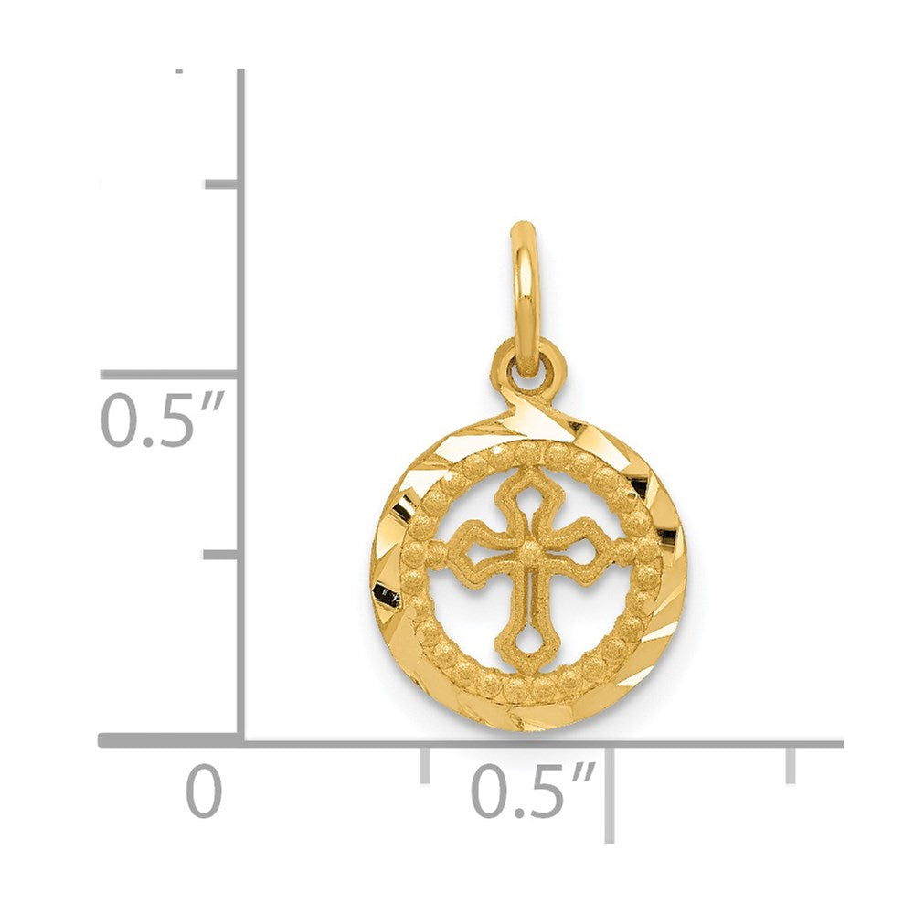 Charlie & Co Jewelry | 14k Eternal Life Cross In Circle Charm - Model C1315