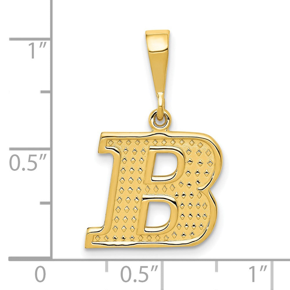 Charlie & Co Jewelry | 14k Textured Initial B Charm - Model C1449-B