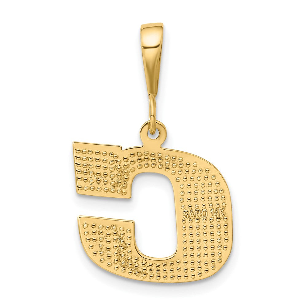 Charlie & Co Jewelry | 14k Textured Initial C Charm - Model C1449-C