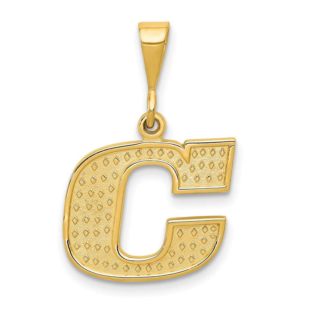 Charlie & Co Jewelry | 14k Textured Initial C Charm - Model C1449-C