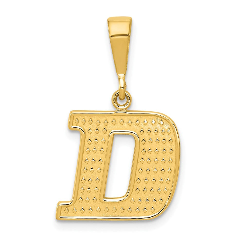 Charlie & Co Jewelry | 14k Textured Initial D Charm - Model C1449-D