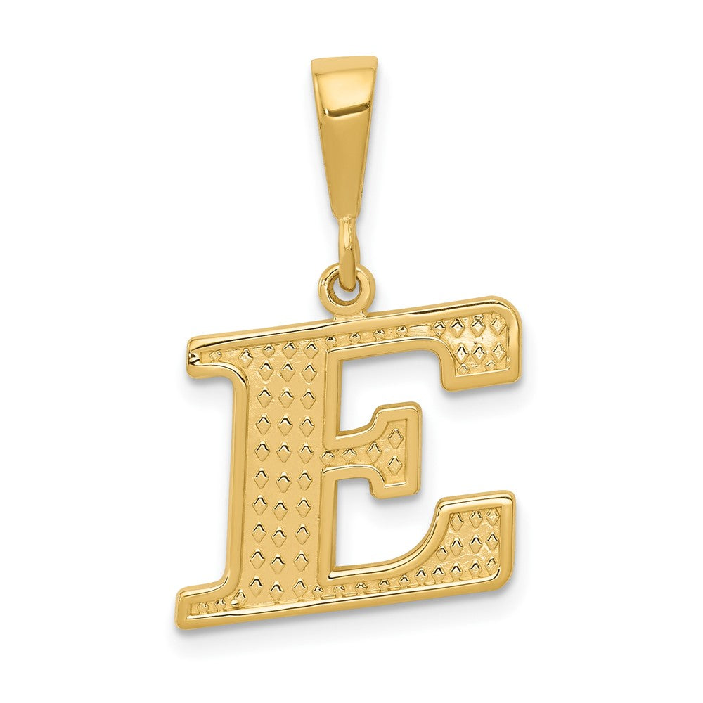 Charlie & Co Jewelry | 14k Textured Initial E Charm - Model C1449-E
