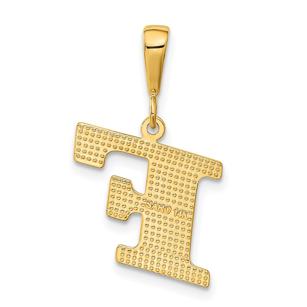 Charlie & Co Jewelry | 14k Textured Initial F Charm - Model C1449-F