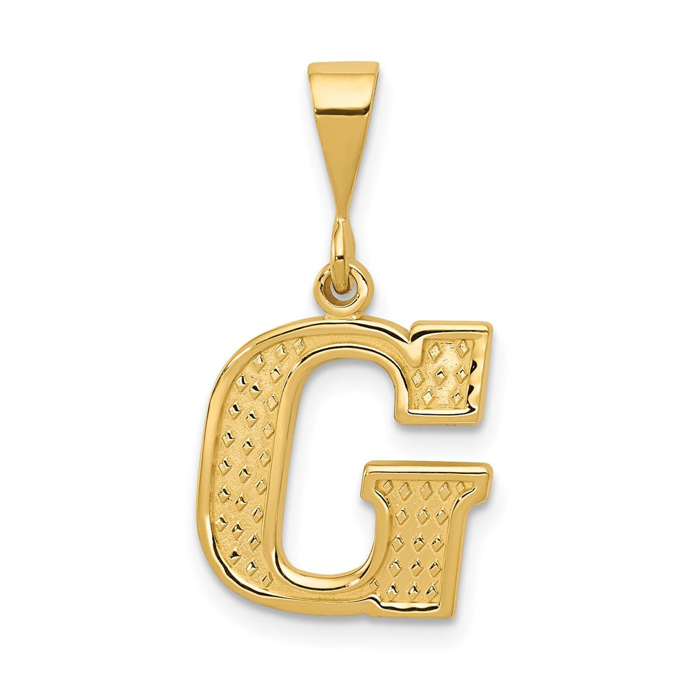 Charlie & Co Jewelry | 14k Textured Initial G Charm - Model C1449-G