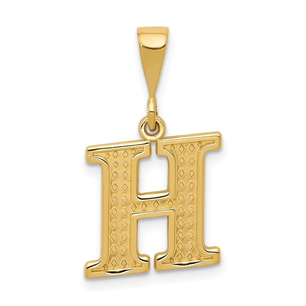 Charlie & Co Jewelry | 14k Textured Initial H Charm - Model C1449-H