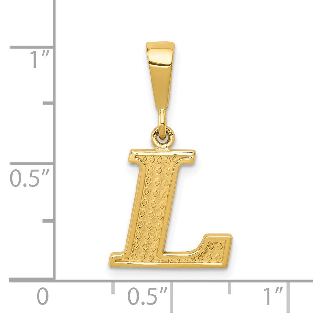 Charlie & Co Jewelry | 14k Textured Initial L Charm - Model C1449-L