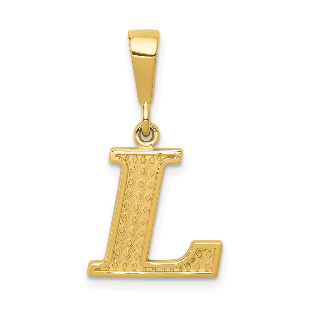 Charlie & Co Jewelry | 14k Textured Initial L Charm - Model C1449-L