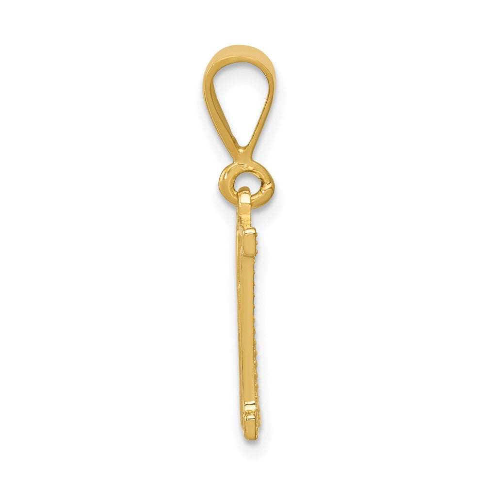Charlie & Co Jewelry | 14k Textured Initial M Charm - Model C1449-M