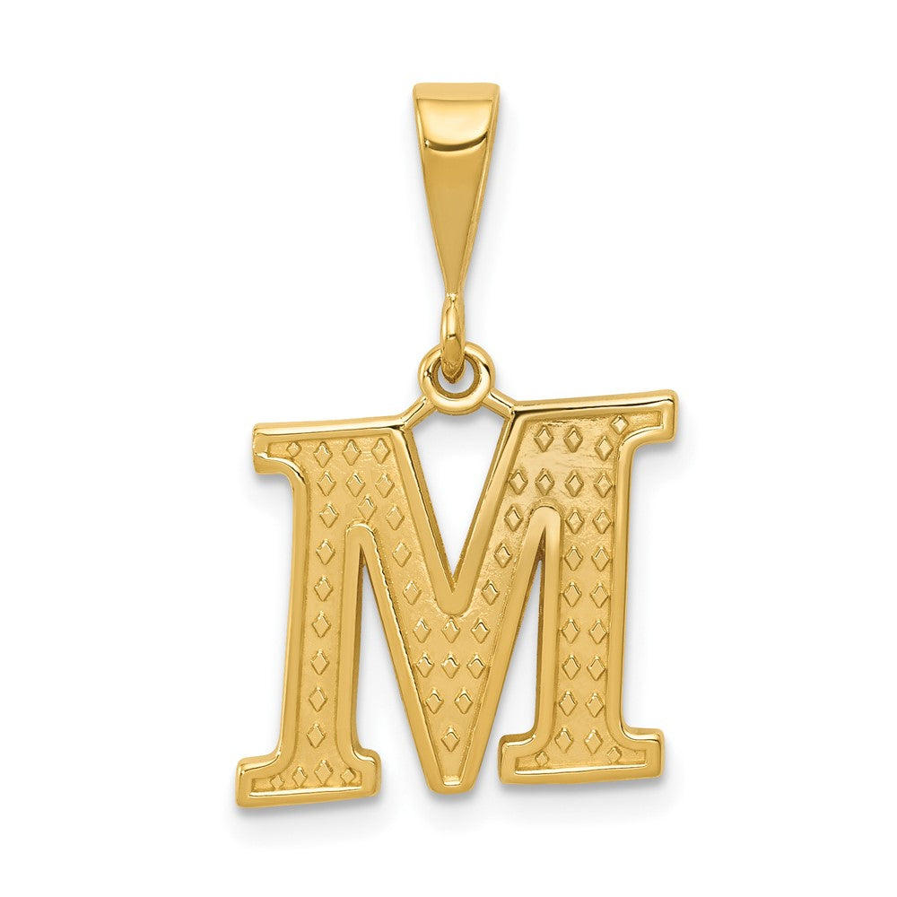 Charlie & Co Jewelry | 14k Textured Initial M Charm - Model C1449-M