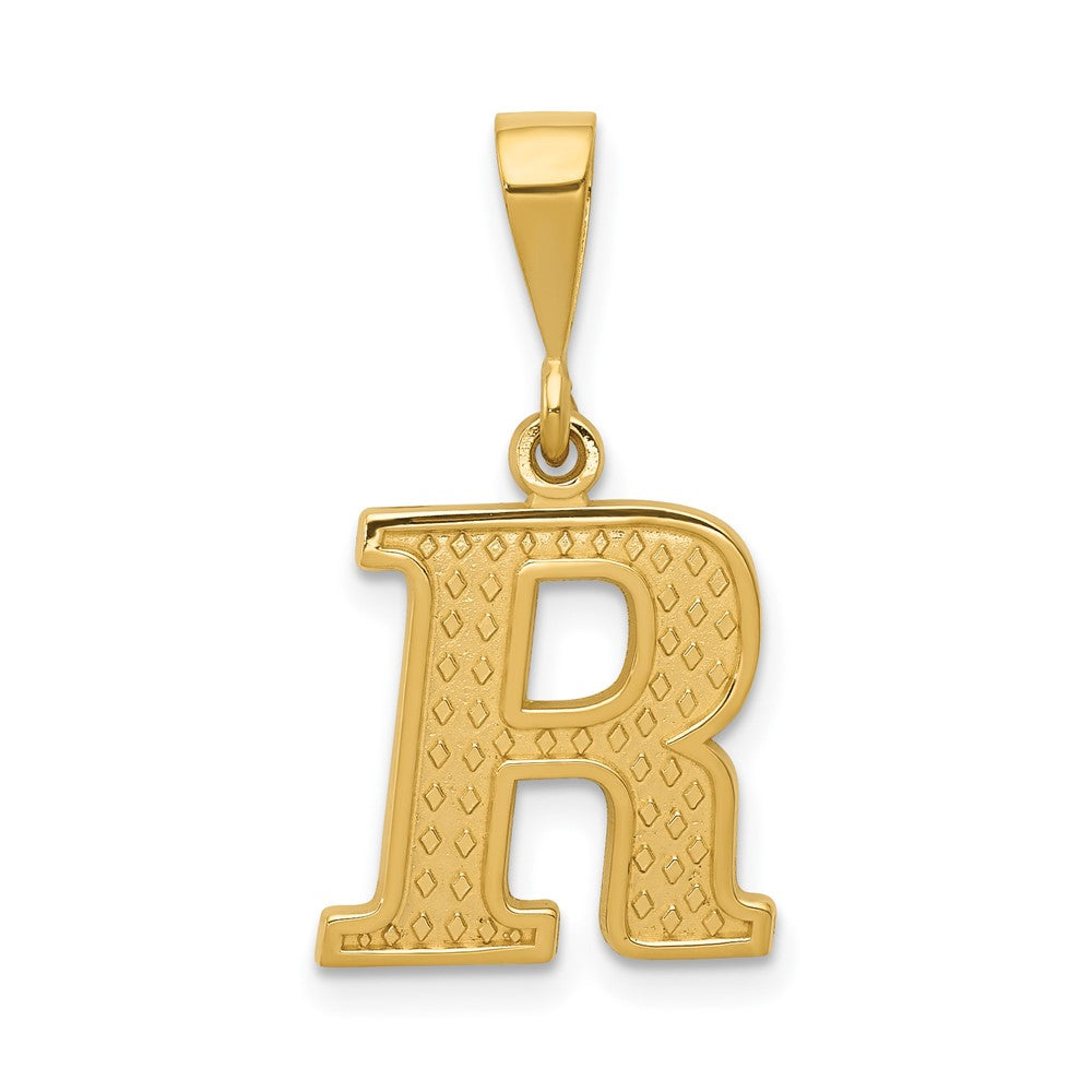 Charlie & Co Jewelry | 14k Textured Initial R Charm - Model C1449-R