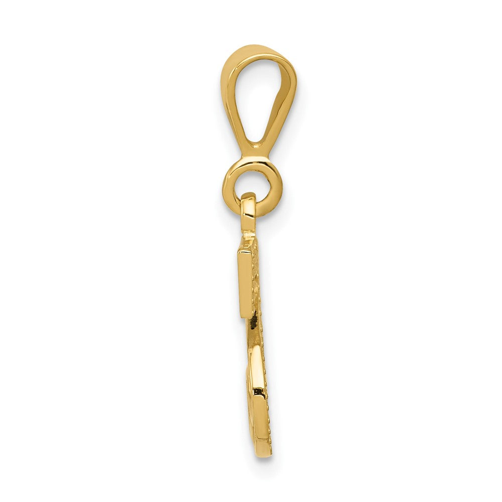 Charlie & Co Jewelry | 14k Textured Initial S Charm - Model C1449-S