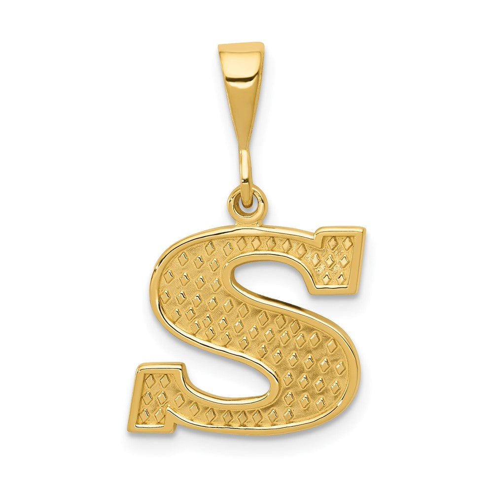 Charlie & Co Jewelry | 14k Textured Initial S Charm - Model C1449-S