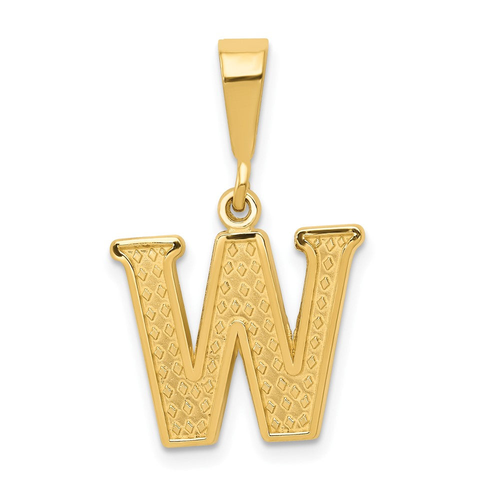 Charlie & Co Jewelry | 14k Textured Initial W Charm - Model C1449-W