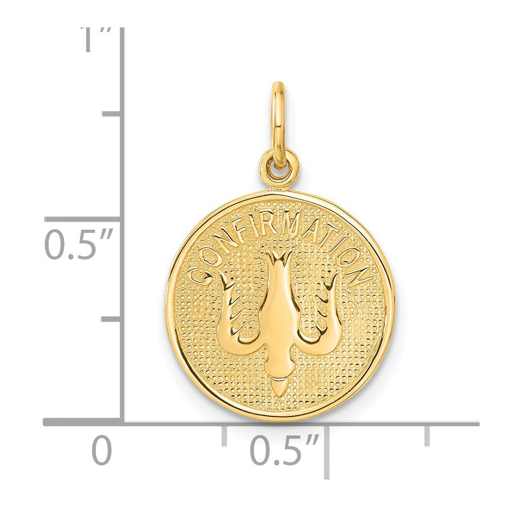 Charlie & Co Jewelry | 14k Confirmation W/dove Medal Charm - Model C1450