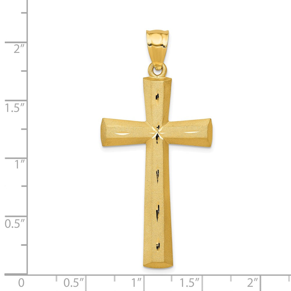 Charlie & Co Jewelry | 14k Satin And Diamond -Cut Cross Pendant - Model C173