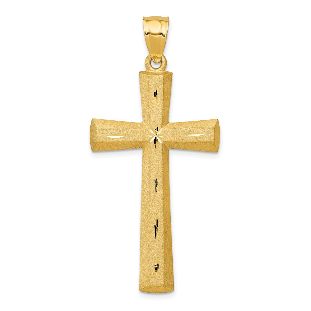 Charlie & Co Jewelry | 14k Satin And Diamond -Cut Cross Pendant - Model C173