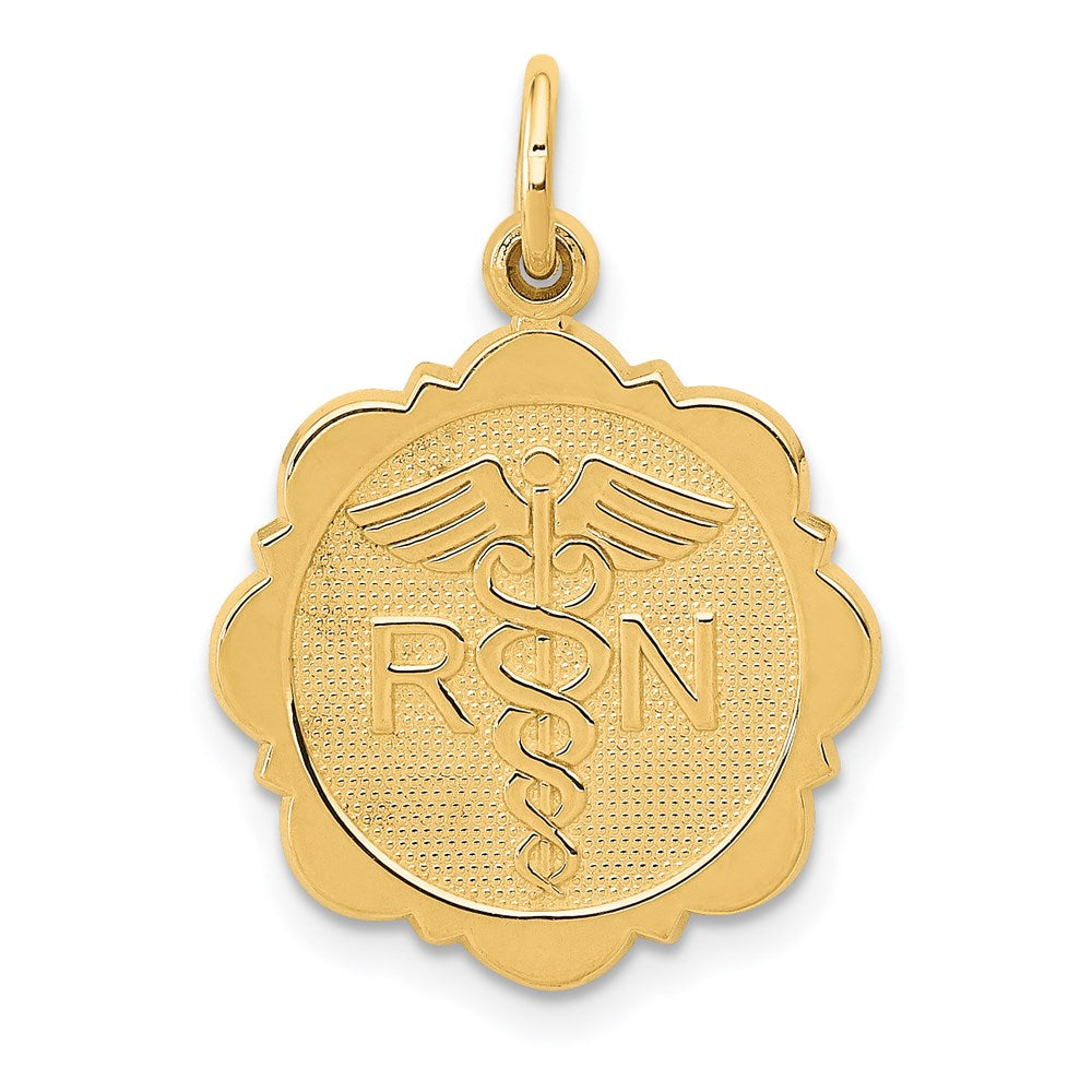 Charlie & Co Jewelry | 14k Rn Registered Nurse Disc Charm - Model C1785