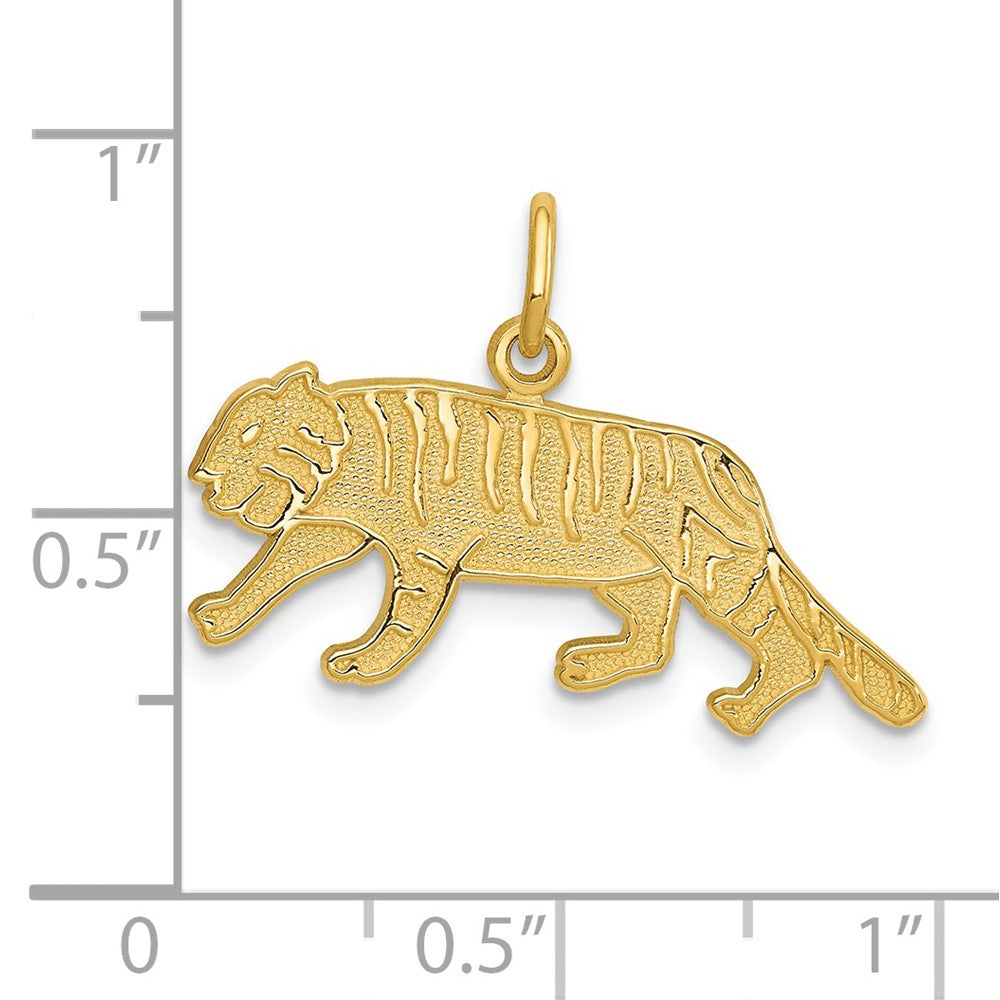 14k Gold Tiger Necklace Pendant - Charlie & Co. Jewelry