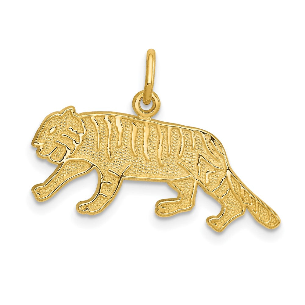 14k Gold Tiger Necklace Pendant - Charlie & Co. Jewelry