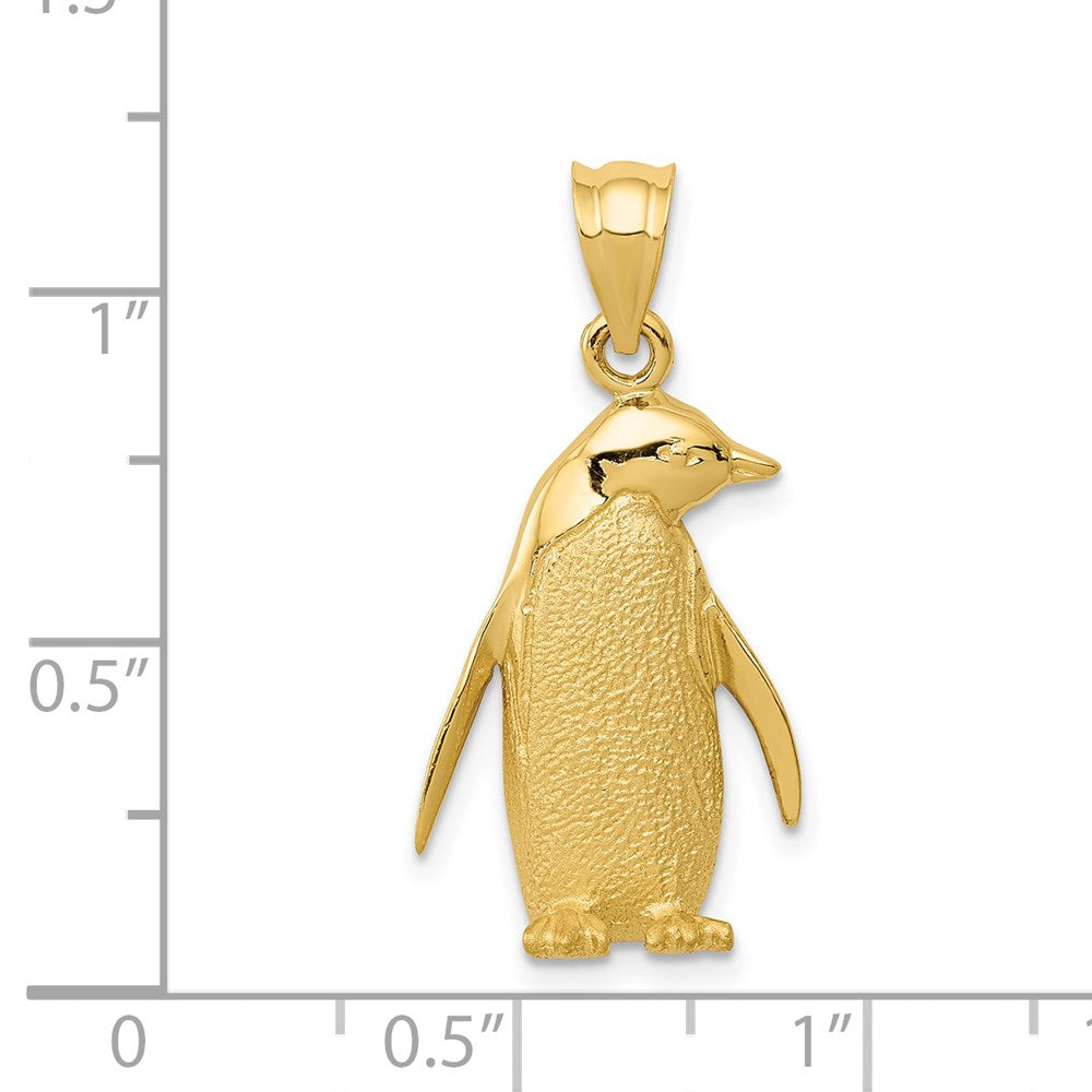 14k Gold Adorable Penguin Pendant - Charlie & Co. Jewelry