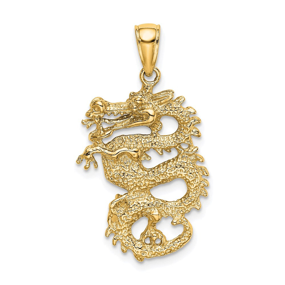 Gold 3D Dragon Pendant Model-C2375 - Charlie & Co. Jewelry