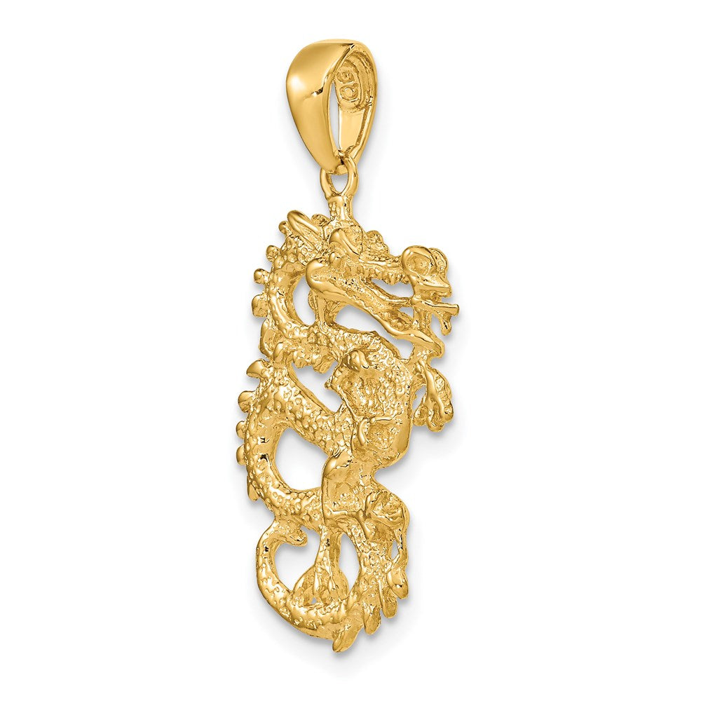 Gold 3D Dragon Pendant Model-C2375 - Charlie & Co. Jewelry